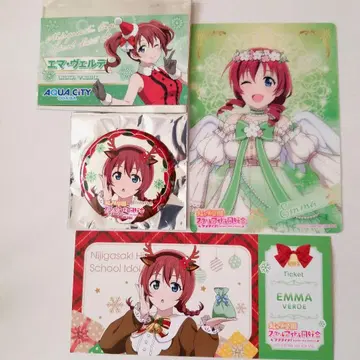니지가사키 학원 스쿨 아이돌 동호회 루돌프 캔뱃지 카드 에마 베르데