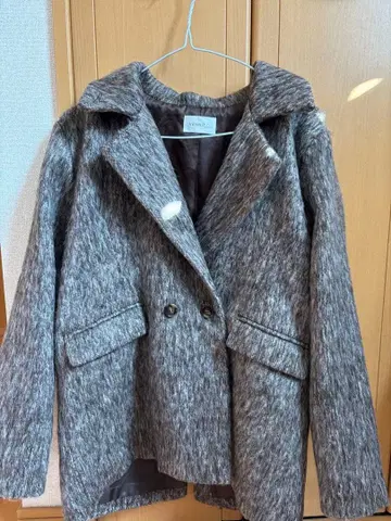 VANNIE U 샤기 테일러드 자켓 코트