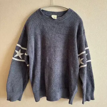 젤라또피케 네이비 복슬복슬 룸웨어 별 패턴 심플