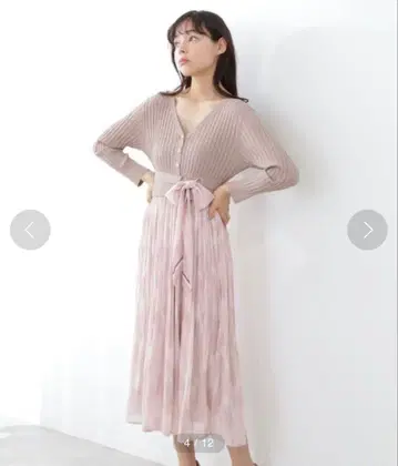 JILLSTUART 마블 스카프 니트 원피스