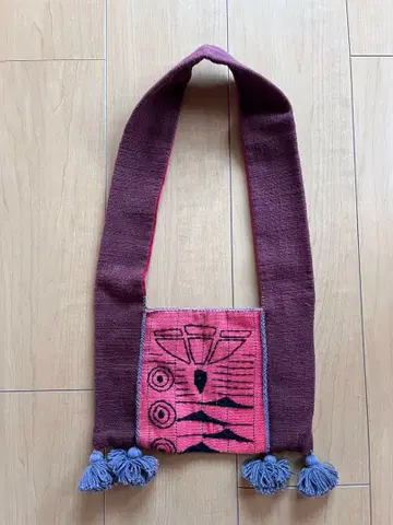 태국 자수 숄더백 태슬 포함