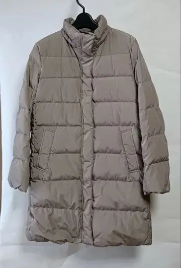 유니클로 다운 코트 퍼 달린 후드 벨트 있음 L 새상품급