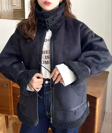 플리스 자켓 블랙 오버 사이즈