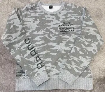 [ 새상품급 ] AVIREX 카모 패턴 맨투맨 트레이닝복 티셔츠 L