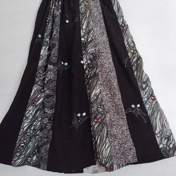 기모노 리메이크 롱 스커트