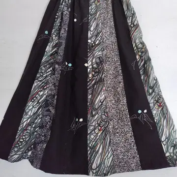 기모노 리메이크 롱 스커트