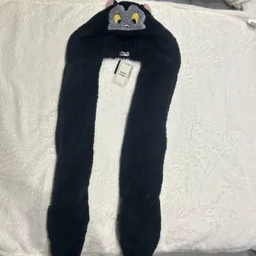 미사용품 디즈니 피노키오 피가로 후드 부착 머플러, 모자, 장갑