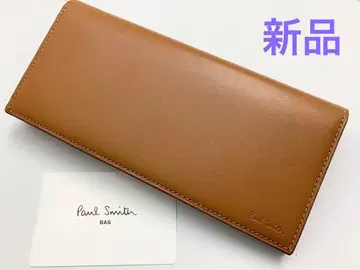 [ 새상품 ] 폴스미스 가죽 장지갑 올드 가죽 멀티 스트라이프 카멜