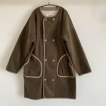 큐브 슈가 보아 안감 노카라 코트