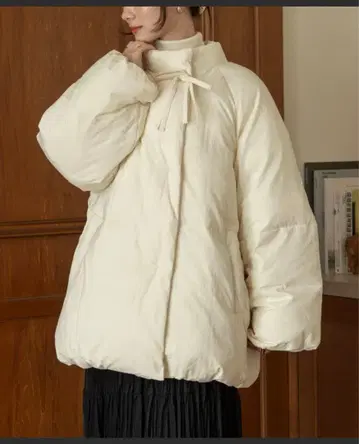 hinari 충전솜 리본 미들 코트