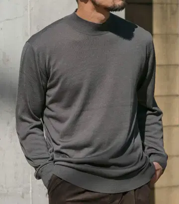 URBAN RESEARCH ROSSO MEN 하이 게이지 하이넥 니트