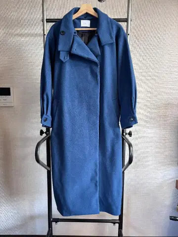 HARE 울리 테크 롱 코트 (블루)