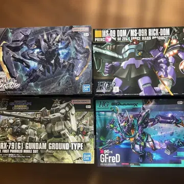 HG 건담 프라모델 4체 세트