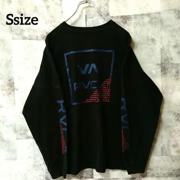 RVCA 루카 Ssize 롱 슬리브 원포인트 로고 백 로고 블랙