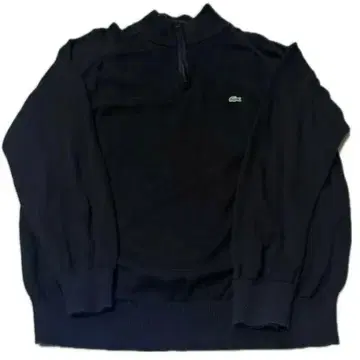 라코스테 네이비 하프 지퍼 스웨터 블랙