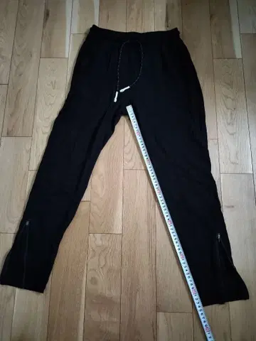 VEATM 근력 운동 블랙 조거 팬츠 사이드 지퍼 포함