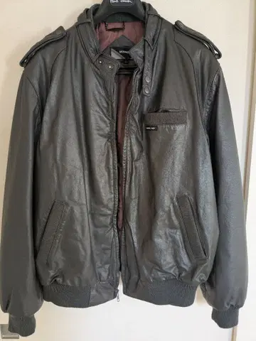 MEMBERS ONLY 오버 사이즈 가죽 자켓 XXL