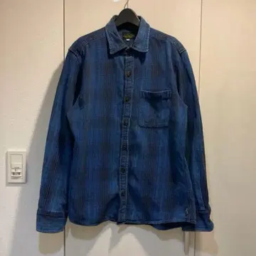 [ gohemp ] 옴브레 체크 셔츠 두꺼운 원단