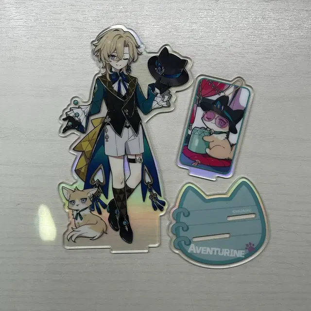 붕괴 스타레일-어벤츄린,경원 Tiny cat 아크릴 스탠드 [일괄/개별]