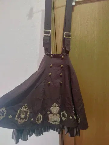 아마벨 Secret Royal Bear 곰 오버롤 스커트 브라운