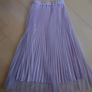 핑크 플리츠 스커트 허리밴딩 리버서블 내추럴 뷰티