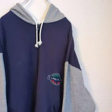 빈티지 90s 클럽메드 컬러풀 자수 로고 집업 후드티 리조트