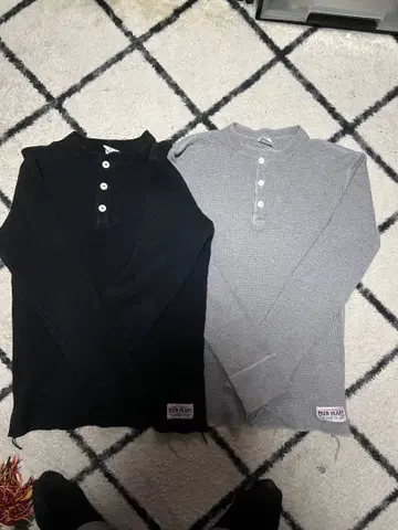 아이언 하트 리브 헨리넥 상의 2종 세트 S