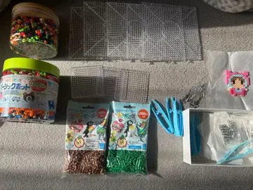 펄러비즈 세트 (다색, 플레이트, 핀셋 포함)