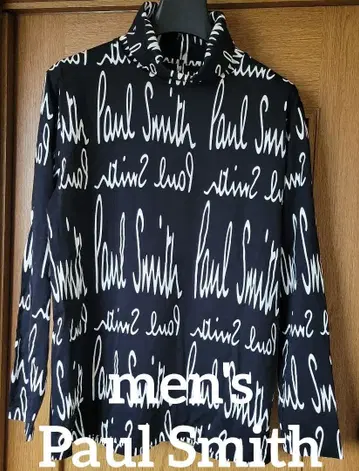 폴 스미스 블랙 x 로고 터틀넥 티셔츠 M