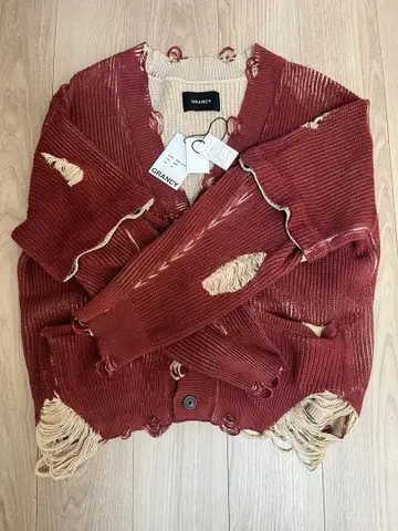 GRANCY 가디건 레드 S