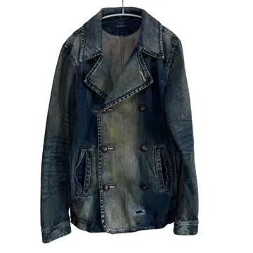 n-593 JOHNBULL  가공 데님 자켓 M 리페어