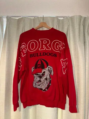 빨간 불독 그래픽 맨투맨 X-LARGE