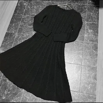 아나이 케이블 니트 원피스