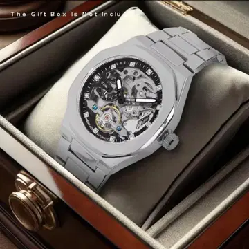 스켈레톤 자동 와인딩 고급 방수 남성용 손목시계 블링블링