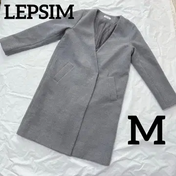 LEPSIM 렙심 그레이 V넥 롱 코트