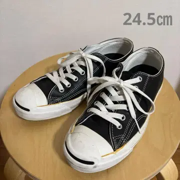 컨버스 잭 퍼셀 블랙 가죽 24.5cm