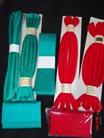 신부 의상 함 세트 모음 7점 크레이프 원단 에메 그린