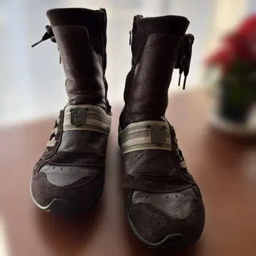 다크 브라운 가죽 스웨이드 캐주얼 부츠