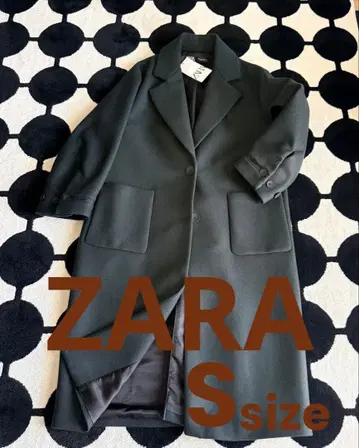 택 포함 새상품 ZARA 자라 테일러 롱 코트 / 다크 올리브 S 울