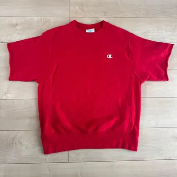 챔피온 챔피온 레드 빨간색 트레이닝복 맨투맨 컷오프