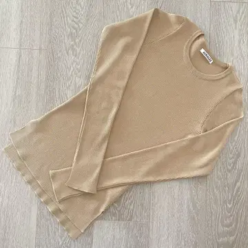 [ AURALEE ] 리브 니트 울 100%