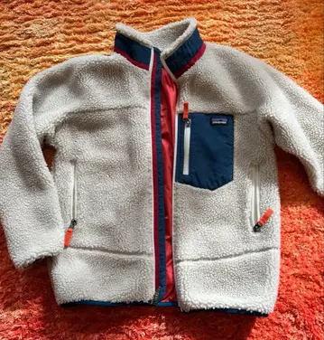 Patagonia 플리스 자켓 키즈 사이즈 L 크림