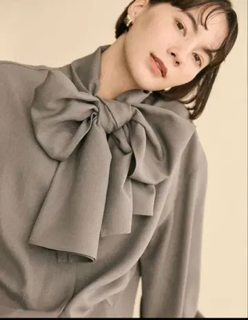 택 포함 #newans 빅 리본 타이 블라우스