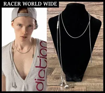 새상품급 RACER 레이서 월드와이드 이어폰 디자인 목걸이