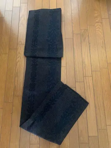 미사용품! 아이누 문양? 시크한 블랙 울 기모노