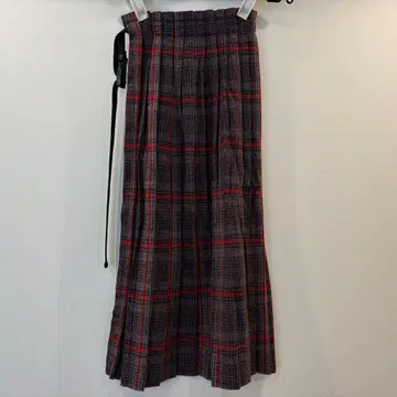 ZUCCA 체크 무늬 플리츠 스커트