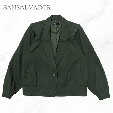 [ 신상품 ] 스트릿 스타일 기믹 테일러드 자켓 다크 그린 y2k