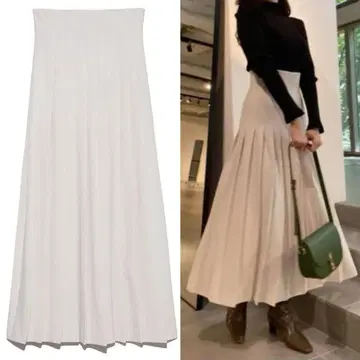 SNIDEL 스나이델 웨이트 조젯 플리츠 스커트