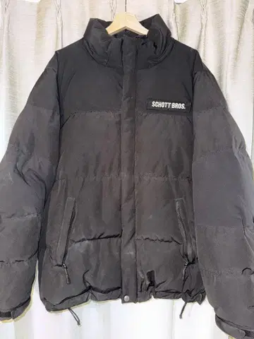 SCHOTT BROS 블랙 다운 자켓