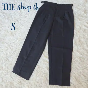 더 샵 티케이 ] 허리 뒷부분 밴딩 앵클 기장 캐주얼 팬츠 S 무지